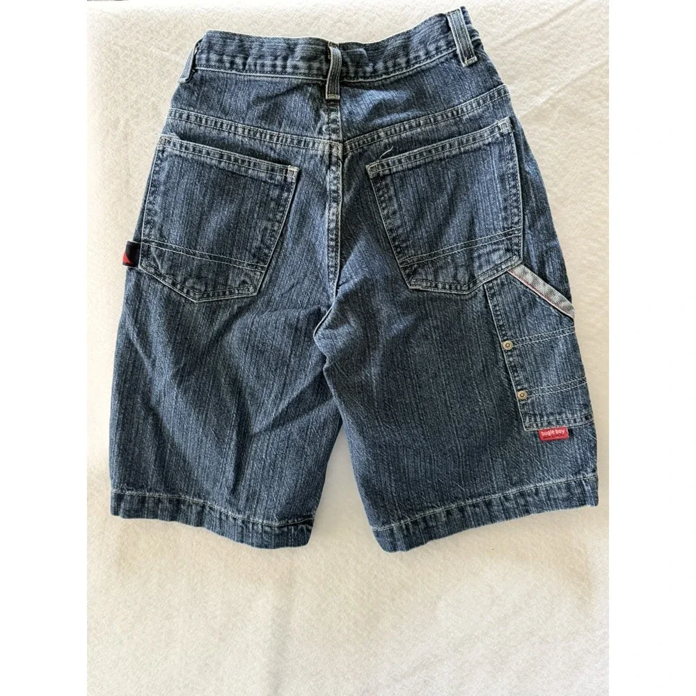Vintage  Bugle Boy Blue Denim Cargo Carpenter  Style 90's Boys Size 10R
